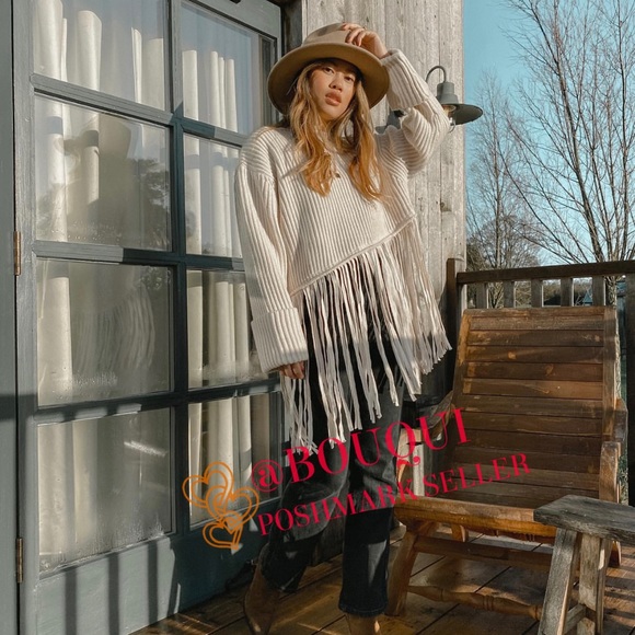 BLOGGERS FAV ZARA FRINGE OVERSIZED SWEATER - Picture 7 of 12